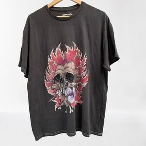 Metallica Tee Shirt‎ Black Skull L/XL